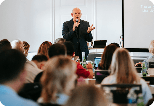 Leadership conversation during an event
